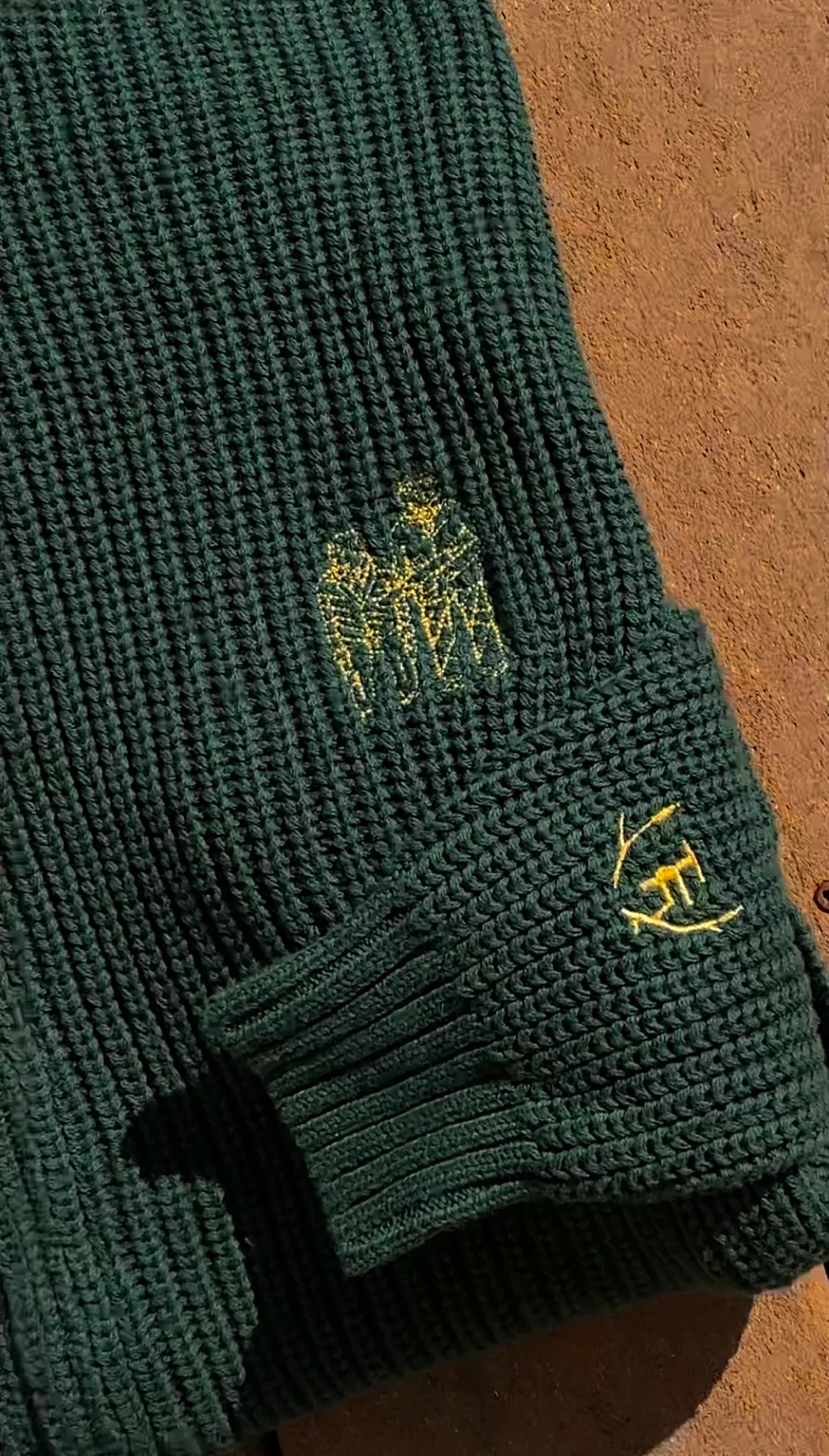 Green Knit Full Zip Frog Hoodie - Image 3